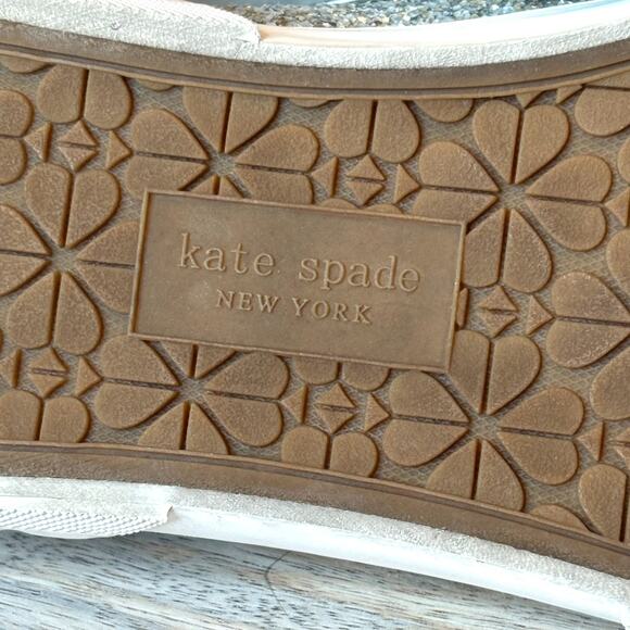 Kate Spade New York Glitter Lace Up Sneakers Silver Sparkle Women’s Shoes Sz 6.5 - Picture 10 of 11